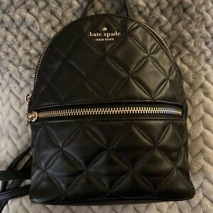 Kate Spade Black Quilted Backpack